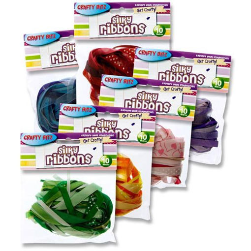 Picture of CRAFTY BITZ BAG OF 10M SILKY RIBBON ASSORTED